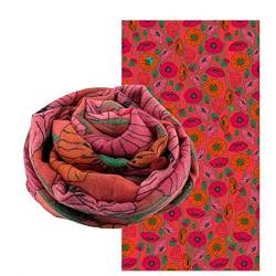 pylones - Halstuch/Pareo bunt Balade - Mohnblumen - 100 x 180 cm, rot, One size von Pylones