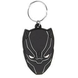 Marvel Avengers Schlüsselanhänger Black Panther Gummi, Schwarz , One size von Pyramid International