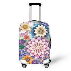 Pzuqiu Gepäckabdeckung, Kofferabdeckung, passend für 45,7 - 81,3 cm große Koffer, Reisezubehör, Boho Floral, L (25-28 inch suitcase) von Pzuqiu