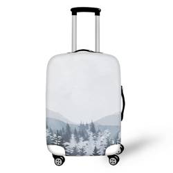 Pzuqiu Gepäckabdeckung, Kofferabdeckung, passend für 45,7 - 81,3 cm große Koffer, Reisezubehör, Grey Forest, L (25-28 inch suitcase) von Pzuqiu