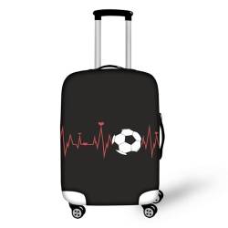 Pzuqiu Gepäckabdeckung, Kofferabdeckung, passend für 45,7 - 81,3 cm große Koffer, Reisezubehör, Love Football, M (22-24 inch suitcase) von Pzuqiu