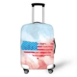 Pzuqiu Gepäckabdeckung, Kofferabdeckung, passend für 45,7 - 81,3 cm große Koffer, Reisezubehör, US-Flagge, L (25-28 inch suitcase) von Pzuqiu