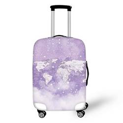 Pzuqiu Gepäckabdeckung, Kofferabdeckung, passend für 45,7 - 81,3 cm große Koffer, Reisezubehör, Violette Karte, L (25-28 inch suitcase) von Pzuqiu