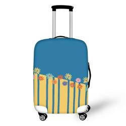 Pzuqiu Gepäckabdeckung, dehnbarer Koffer-Schutz, kratzfest, Reisekoffer-Abdeckung, Buntes Gänseblümchen, L (25-28 inch suitcase) von Pzuqiu