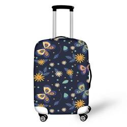 Pzuqiu Gepäckabdeckung, dehnbarer Koffer-Schutz, kratzfest, Reisekoffer-Abdeckung, Cartoon-Schmetterling, L (25-28 inch suitcase) von Pzuqiu