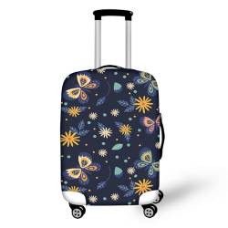 Pzuqiu Gepäckabdeckung, dehnbarer Koffer-Schutz, kratzfest, Reisekoffer-Abdeckung, Cartoon-Schmetterling, M (22-24 inch suitcase) von Pzuqiu