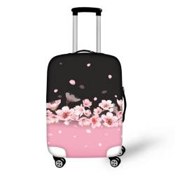 Pzuqiu Gepäckabdeckung, dehnbarer Koffer-Schutz, kratzfest, Reisekoffer-Abdeckung, Cherry Blossom, L (25-28 inch suitcase) von Pzuqiu