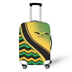Pzuqiu Gepäckabdeckung, dehnbarer Koffer-Schutz, kratzfest, Reisekoffer-Abdeckung, Jamaikanischer Streifen, S (18-21 inch suitcase) von Pzuqiu