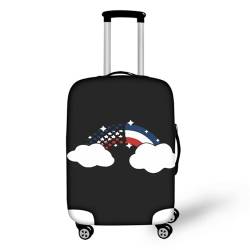Pzuqiu Gepäckabdeckung, dehnbarer Koffer-Schutz, kratzfest, Reisekoffer-Abdeckung, USA-Flagge, Regenbogen, L (25-28 inch suitcase) von Pzuqiu