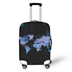 Pzuqiu Gepäckabdeckung, dehnbarer Koffer-Schutz, kratzfest, Reisekoffer-Abdeckung, Violette Karte, M (22-24 inch suitcase) von Pzuqiu