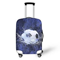 Pzuqiu Gepäckabdeckung, dehnbarer Koffer-Schutz, kratzfest, Reisekoffer-Abdeckung, Wasserfußball, S (18-21 inch suitcase) von Pzuqiu