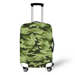 Pzuqiu Gepäckabdeckung, dehnbarer Koffer-Schutz, kratzfest, Reisekoffer-Abdeckung, grün camo, L (25-28 inch suitcase) von Pzuqiu