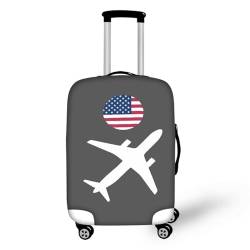 Pzuqiu Gepäckabdeckung, elastisch, waschbar, Koffer-Schutz, Reisekoffer-Abdeckung für Kinder und Erwachsene, Fly to America, S (18-21 inch suitcase) von Pzuqiu