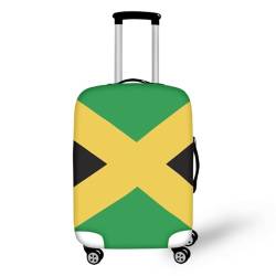 Pzuqiu Gepäckabdeckung, elastisch, waschbar, Koffer-Schutz, Reisekoffer-Abdeckung für Kinder und Erwachsene, Jamaikanische Flagge, M (22-24 inch suitcase) von Pzuqiu