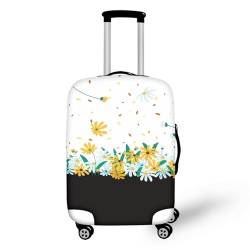 Pzuqiu Gepäckabdeckung, elastisch, waschbar, Koffer-Schutz, Reisekoffer-Abdeckung für Kinder und Erwachsene, gänseblümchen, S (18-21 inch suitcase) von Pzuqiu