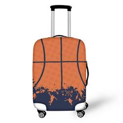 Pzuqiu Reisegepäckhülle, Polyester, Kofferschutz, waschbare Gepäckhüllen, Basketball-Muster, L (25-28 inch suitcase) von Pzuqiu