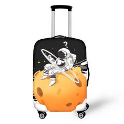 Pzuqiu Reisegepäckhülle, Polyester, Kofferschutz, waschbare Gepäckhüllen, Cartoon-Astronaut., L (25-28 inch suitcase) von Pzuqiu