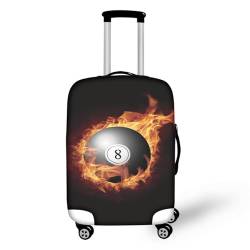 Pzuqiu Reisegepäckhülle, Polyester, Kofferschutz, waschbare Gepäckhüllen, Feuer-Billard, L (25-28 inch suitcase) von Pzuqiu