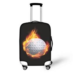 Pzuqiu Reisegepäckhülle, Polyester, Kofferschutz, waschbare Gepäckhüllen, Fire Golf, M (22-24 inch suitcase) von Pzuqiu