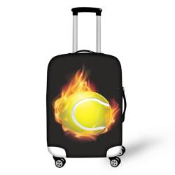 Pzuqiu Reisegepäckhülle, Polyester, Kofferschutz, waschbare Gepäckhüllen, Fire Tennis, M (22-24 inch suitcase) von Pzuqiu