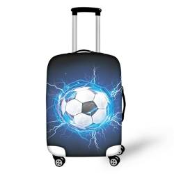 Pzuqiu Reisegepäckhülle, Polyester, Kofferschutz, waschbare Gepäckhüllen, Lightning Football, M (22-24 inch suitcase) von Pzuqiu