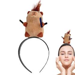 Pzuryhg Tier-Stirnband | Plüsch-Capybara-Spa-Haarband – weiches, bequemes Stirnband für den ganzen Tag, niedlicher Cartoon-Plüsch-Haarreifen, Party-Haarschmuck von Pzuryhg