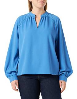 Q/S by s.Oliver Damen Bluse, Bluse langarm, Blau, 42 EU von Q/S by s.Oliver