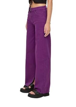 Q/S by s.Oliver Damen Jeans-Hose, Catie Slim Wide Leg Lilac/PINK 40 von Q/S by s.Oliver