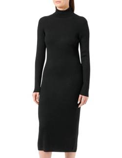 Q/S by s.Oliver Damen Midi-Strickkleid mit Stehkragen Black, S von Q/S by s.Oliver