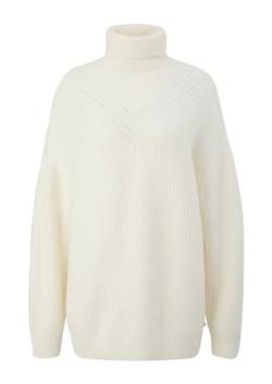 Q/S by s.Oliver Damen Pullover aus Wollmix, Loose Fit White, M von Q/S by s.Oliver