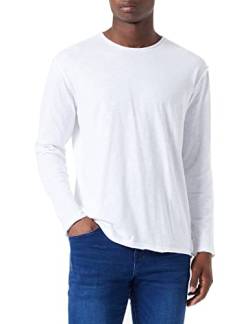 Q/S by s.Oliver Men's T-Shirts Langarm, White, XS von Q/S by s.Oliver