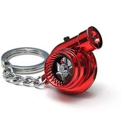 Q&A Wiederaufladbare Turbo Schlüsselanhänger,Turbo Schlüsselanhänger Mit Sound USB/Feuer Rotierender Turbine,Mini keychain LED light Turbo Keychain With Sound Chrom Metall Anhänger Schlüssel (Silver) von Q&A