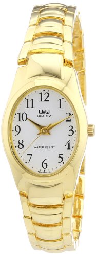 Q&Q Damenmode Analog Quarz F279J004Y - Oval Gold von Q&Q