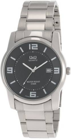 Q&Q Herren-Armbanduhr XL Lausanne Analog Quarz Edelstahl A438J205Y von Q&Q