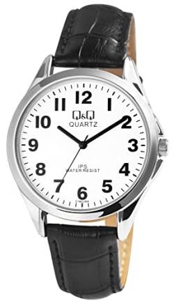 Q&Q Herren-Uhr Kunstleder Dornschließe Analog Quarz C192J304Y von Q&Q