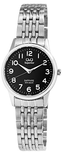 Q&Q Superior Damen-Uhr Edelstahl Saphirglas 5 Bar Analog Quarz S281J005Y von Q&Q