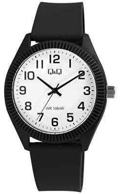 Q&Q Unisex-Uhr Silikon Dornschließe 10 Bar Analog Quarz von Q&Q