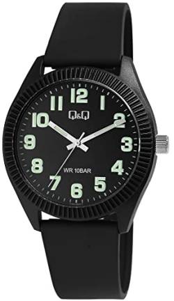 Q&Q Unisex-Uhr Silikon Dornschließe 10 Bar Analog Quarz von Q&Q