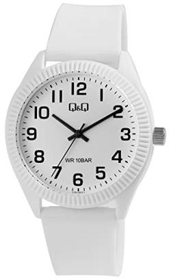 Q&Q Unisex-Uhr Silikon Dornschließe 10 Bar Analog Quarz von Q&Q