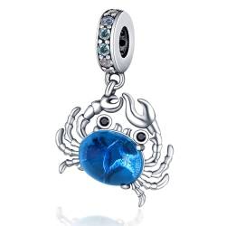 QANDOCCI FUNNALA Europäische Blaue Ozean Crad Perle 925 Silber DIY Fits für Frauen Mode Charms Armbänder Schmuck von QANDOCCI