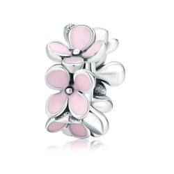 QANDOCCI FUNNALA Europäische Frühling Rosa Kirschblüten Perle 925 Silber DIY Fits für Frauen Mode Charms Armbänder Schmuck von QANDOCCI