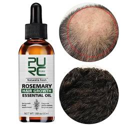 QARIDO Rosmarinöl für die Haare,Reines Haaröl für schnelleres Wachstum | 50 ml, Kopfhautmassagegerät, Haaröl, für alle Haartypen, Behandlung gegen Haarausfall, ätherische Rosmarinöle von QARIDO
