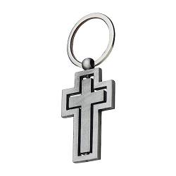 QARIDO Rotierender Kreuz-Schlüsselanhänger - 360 Grad drehbarer Kreuz-Schlüsselanhänger für Männer,Christliche Schlüsselanhänger für Männer, Jesus-Schlüsselanhänger, Glaube-Schlüsselanhänger von QARIDO