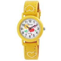 QBOS Quarzuhr Luca Herz analoge Kinderuhr mit Armband aus Kunstleder 4900002, Kinder Armbanduhr von QBOS