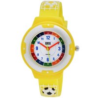 QBOS Quarzuhr Riley Fußball analoge Kinderuhr mit Silikonarmband 4500022, Kinder Armbanduhr von QBOS