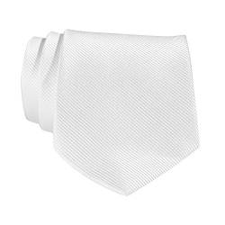 QBSM Herren solide polyester-textil-krawatte reine farben-krawatten für vatertag geschenke One Size Weiß von QBSM