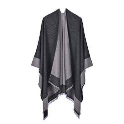 QBSM Poncho Damen Winter/Herbst Kaschmir Strick Ponchos & Capes Für Damen Schal Umhang Wendeponcho für Frau von QBSM