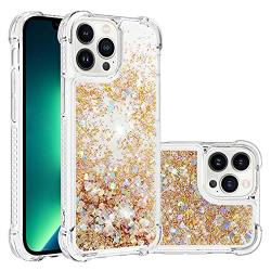 Glitzer Hülle Silikon Kompatibel mit iPhone 13 Pro Max, Frauen Mädchen Bling Glitzer Durchsichtige Schutzhülle Stoßfest Weich TPU Handyhülle Transparent Bumper Case Kompatibel mit iPhone 13 Pro Max von QBYVQQN