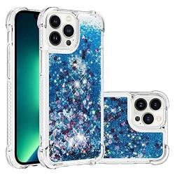 QBYVQQN Silikon Hülle Flüssig Kompatibel mit iPhone 14 Pro Max, Glitzer Flüssigkeit Durchsichtige TPU Handyhülle Stoßfest Treibsand Cover Bumper Schutzhülle Kompatibel mit iPhone 14 Pro Max 6.7 Zoll von QBYVQQN