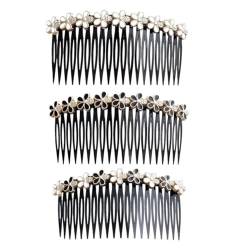 Haar Kamm Mode Frauen Haar Pins Strass Perle Bun Haar Haar Kopfbedeckung Zubehör C0B1 Klauen Haarspangen Maker Haar Clip Kämme von QEOTOH